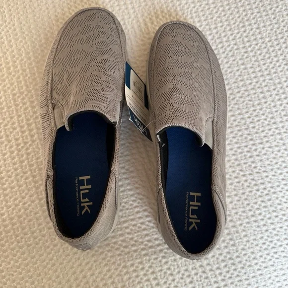 NWT Huk Performance Brewster Slip-on Shoes | Sz 11 | Overcast Gray - Picture 2 of 4